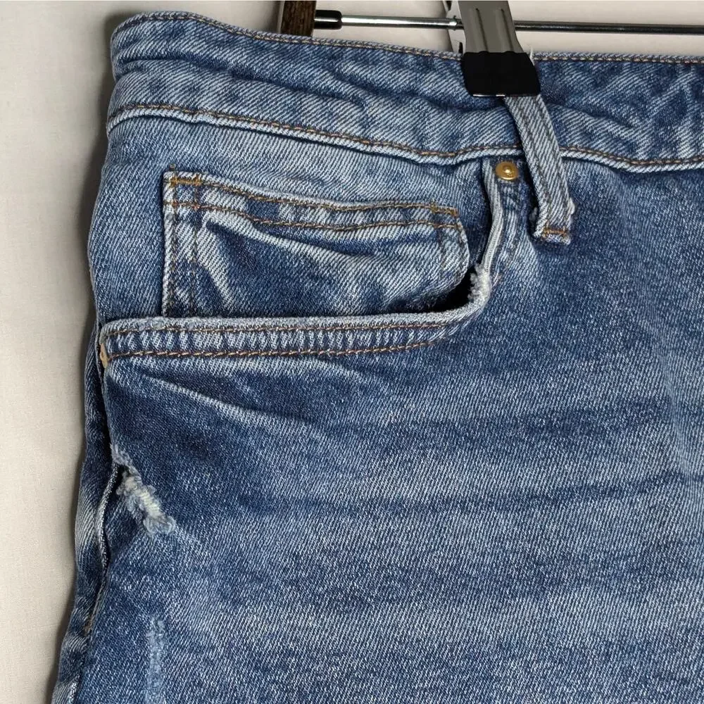 Kut from the Kloth Denim Cutoff Shorts Classic 5-Pocket Jean Shorts Blue Sz 16